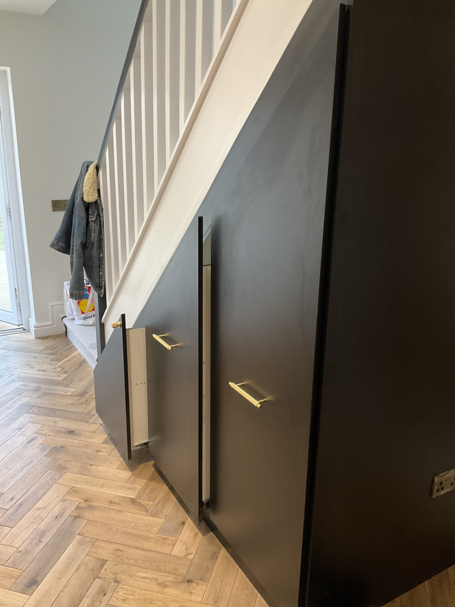 Custom Under Stair Storage & Media Wall Units in UK- Tailored to Your Needs 1 Under Stair Storage & Media Wall Units